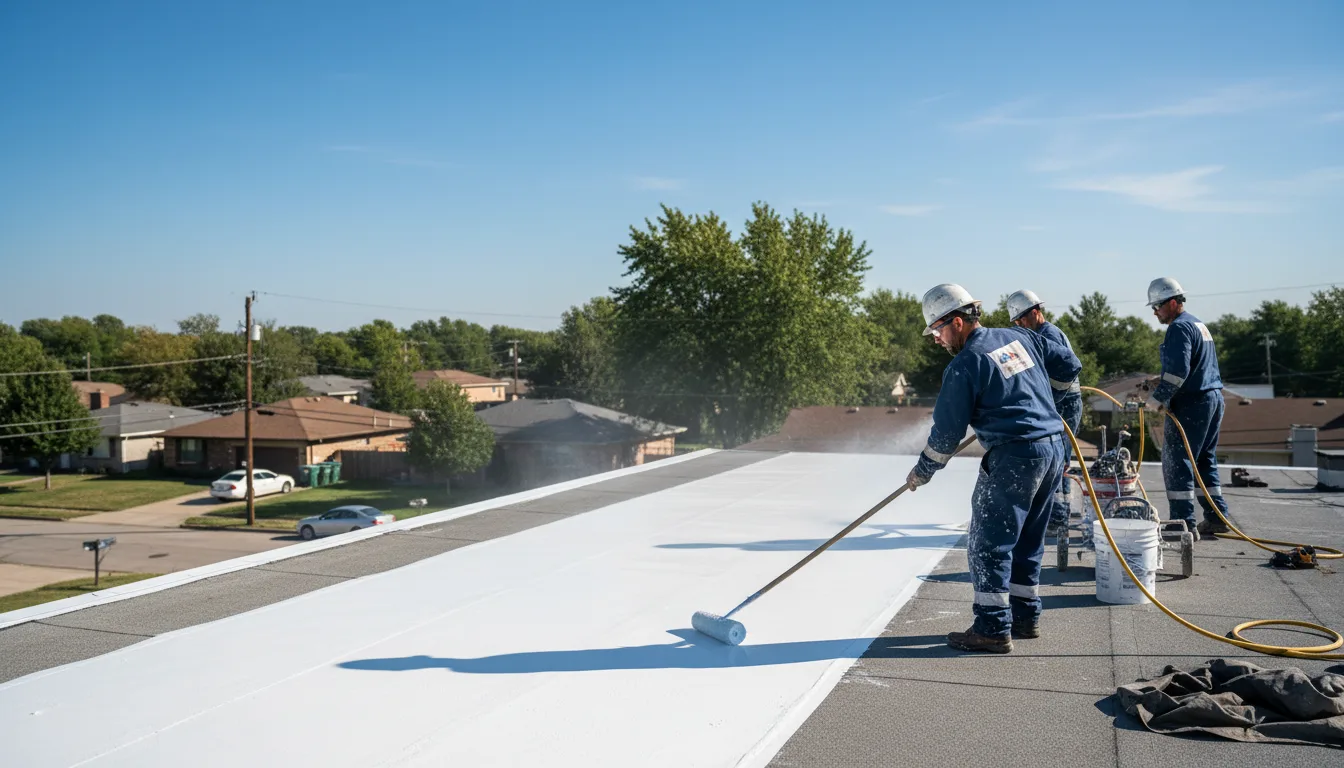 Commercial roof coating in Sand Springs, OK near me